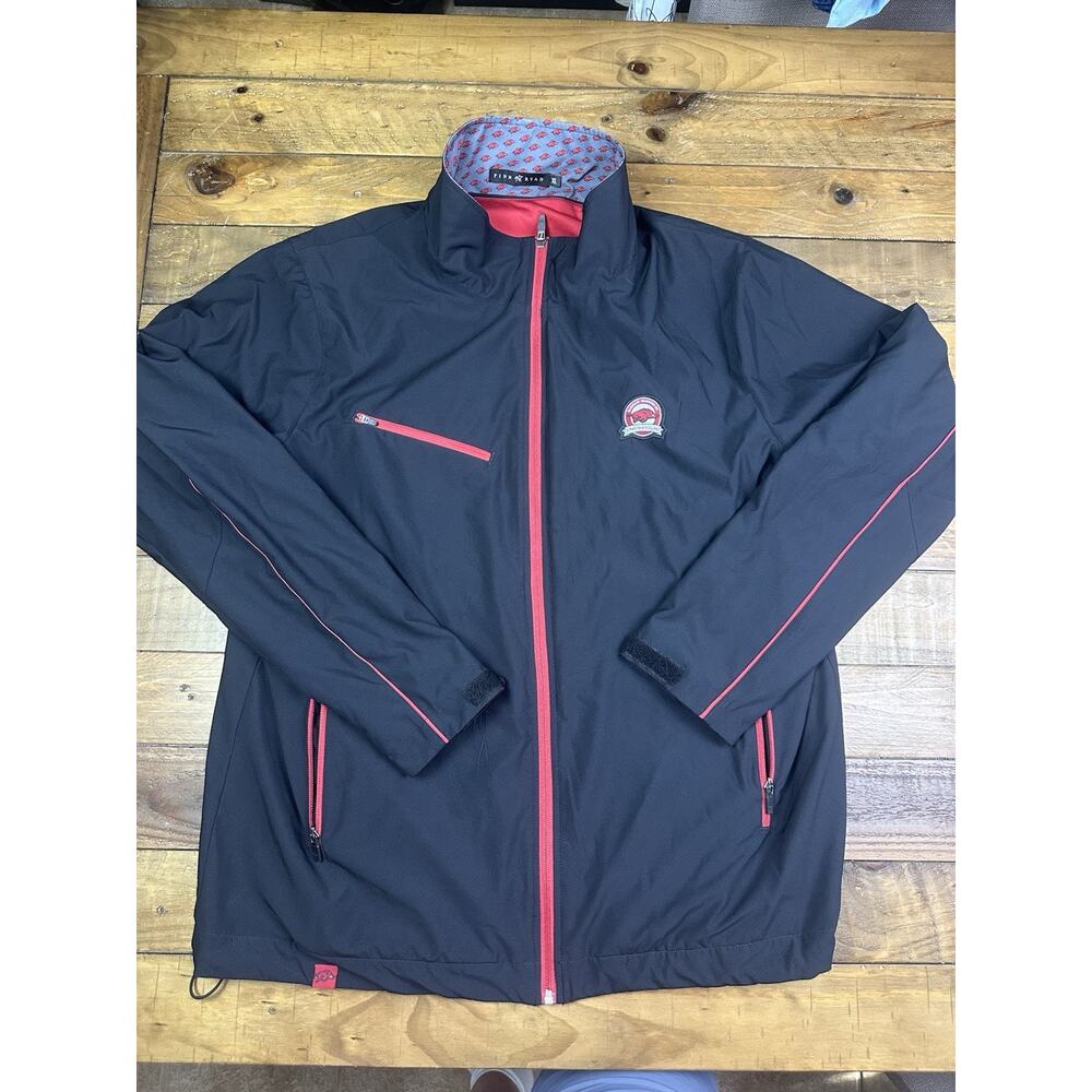 Finn Ryan Jacket Men’s XL University Of Arkansas Razorback Lined Black